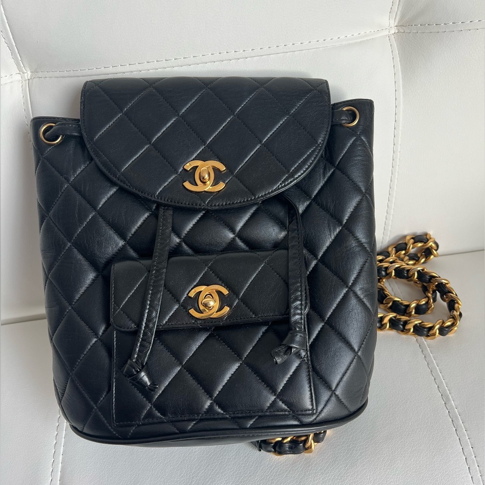 Chanel vintage duma leather backpack